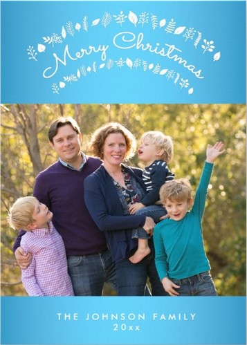 personalized-blue-merry-Christmas-photo-cards